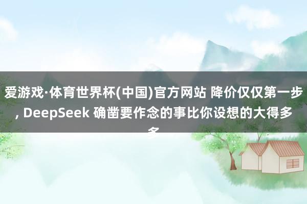 爱游戏·体育世界杯(中国)官方网站 降价仅仅第一步, DeepSeek 确凿要作念的事比你设想的大得多