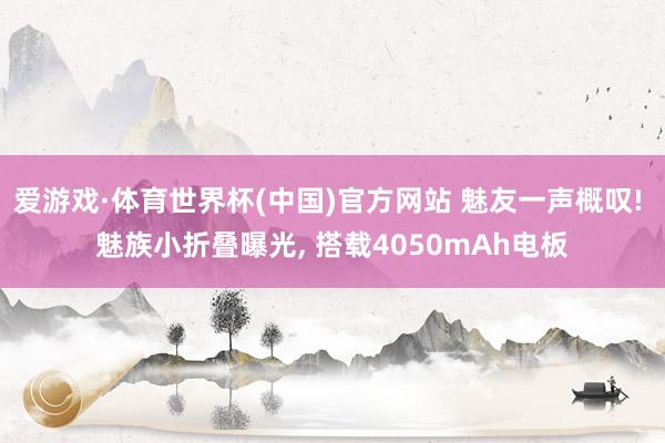爱游戏·体育世界杯(中国)官方网站 魅友一声概叹! 魅族小折叠曝光, 搭载4050mAh电板