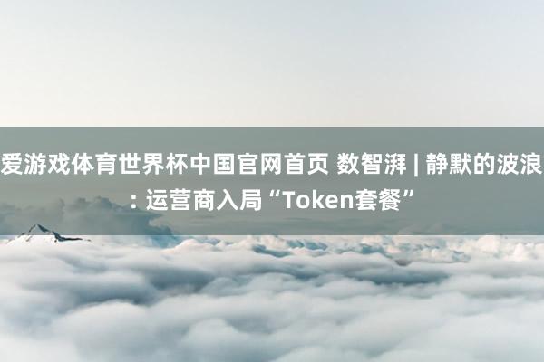 爱游戏体育世界杯中国官网首页 数智湃 | 静默的波浪: 运营商入局“Token套餐”