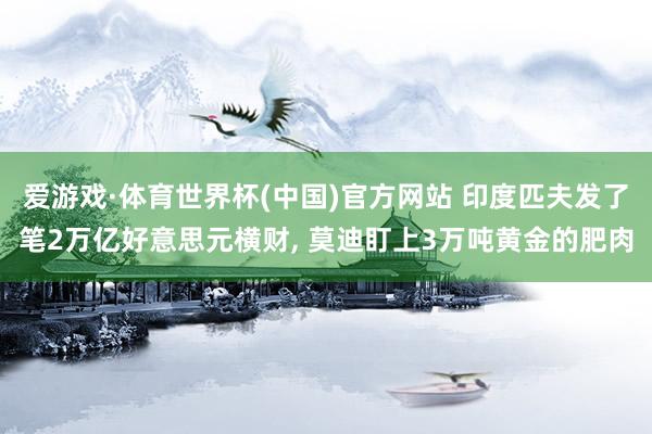 爱游戏·体育世界杯(中国)官方网站 印度匹夫发了笔2万亿好意思元横财, 莫迪盯上3万吨黄金的肥肉