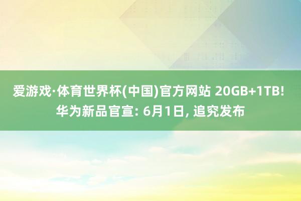 爱游戏·体育世界杯(中国)官方网站 20GB+1TB! 华为新品官宣: 6月1日, 追究发布