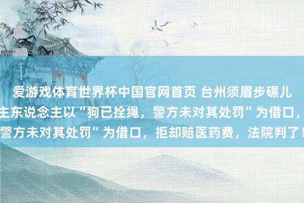 爱游戏体育世界杯中国官网首页 台州须眉步碾儿被狗咬伤立即报警,狗主东说念主以“狗已拴绳,警方未对其处罚”为借口,拒却赔医药费,法院判了!