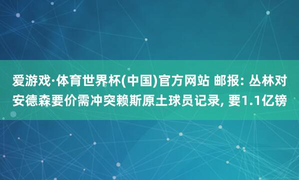 爱游戏·体育世界杯(中国)官方网站 邮报: 丛林对安德森要价需冲突赖斯原土球员记录, 要1.1亿镑